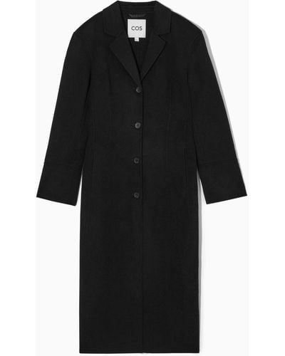 COS Tailored Double-faced Wool Coat - Black
