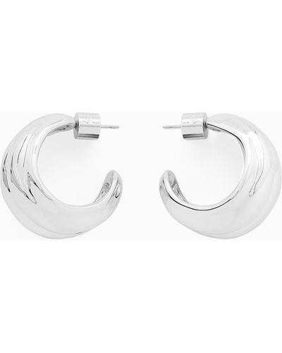 COS Layered Chunky Hoop Earrings - Metallic