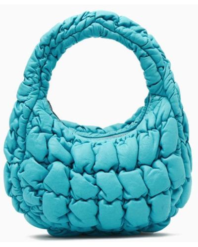 COS Quilted Micro Bag - Leather - Blue