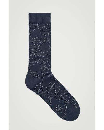 COS Printed Socks - Blue