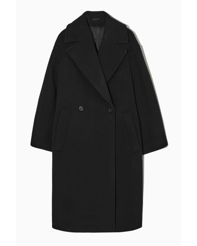 COS Oversized Wool-blend Coat (petite) - Black