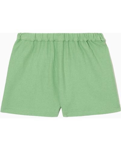 COS Bouclé Shorts - Green