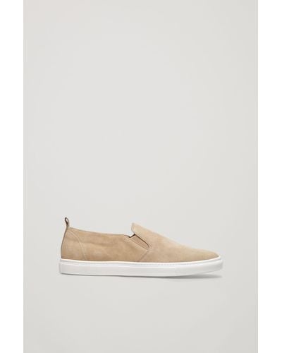 COS Suede Slip-on Trainers - Natural