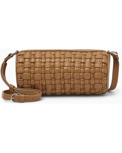 COS Braided Barrel Shoulder Bag - Leather - Brown