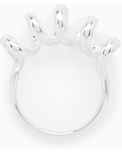 COS Spiral Ring - White