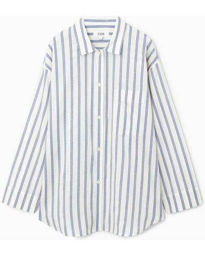 COS Striped Pajama Shirt - White