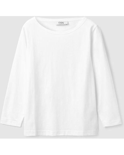 COS Relaxed Long Sleeve T-shirt - White