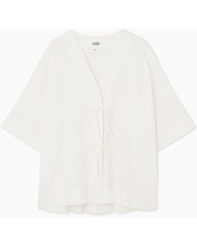 COS Tie-front Shirt - White