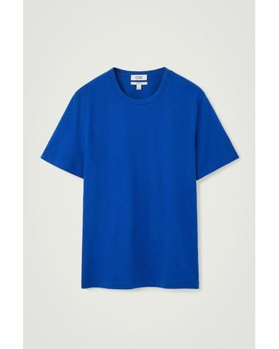 COS Gebürstetes, Leichtes T-shirt - Blau