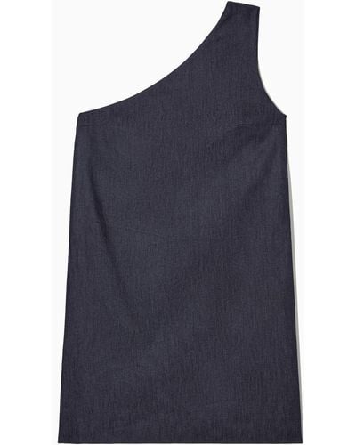 COS Jeanskleid Mit Asymmetrischer Schulterpartie - Blau