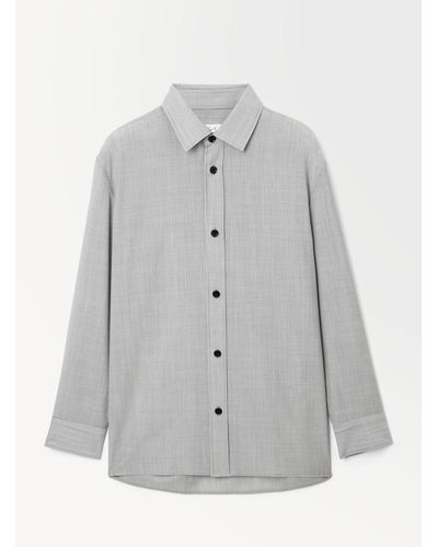 COS The Tailored Wool Shirt - Gray