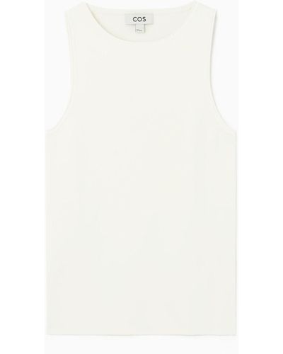 COS Tubular Knitted Tank Top - White