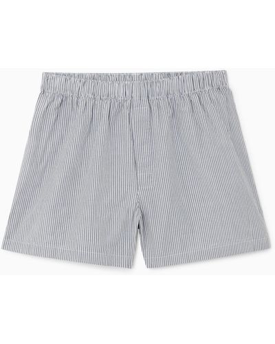 COS Striped Boxer Shorts - Grey