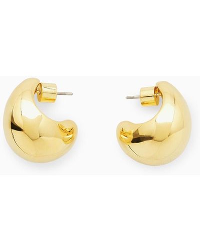 COS Curved Domed Earrings - Metallic