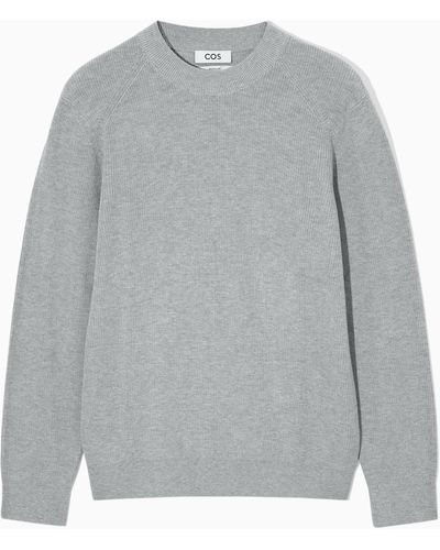 COS Ribbed-knit Jumper - Grey