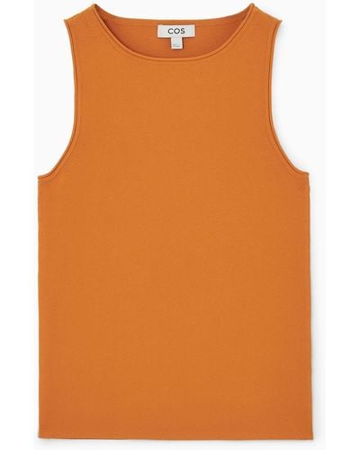 COS Tubular Knitted Tank Top - Orange