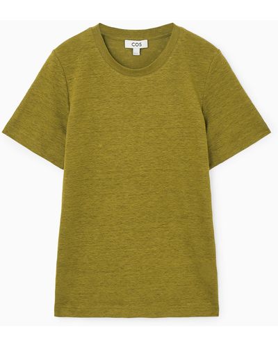 COS Linen T-shirt - Green