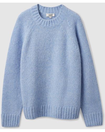 COS Relaxed-fit Knitted Sweater - Blue