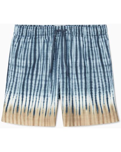 COS Printed Drawstring Swim Shorts - Blue