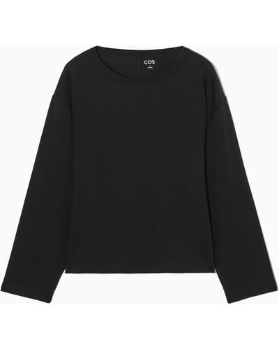 COS Boxy Long-sleeved T-shirt - Black