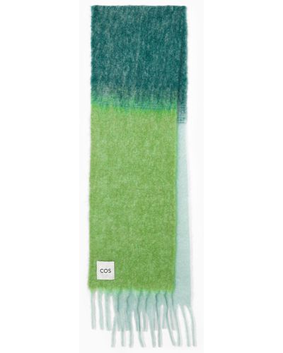 COS Oversized Mohair-blend Scarf - Green