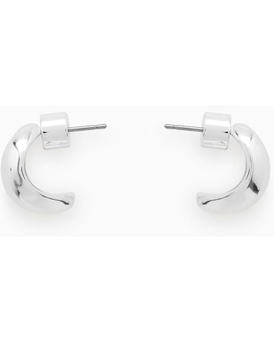 COS Curved Layered Stud Earrings - Metallic