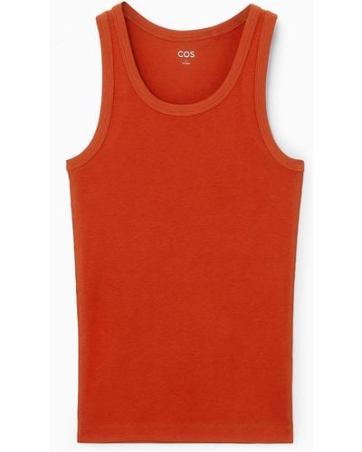 COS Ribbed Tank Top - Red