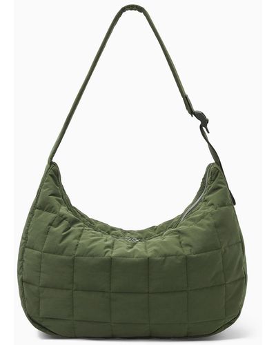 COS Quilted Messenger - Ripstop - Green