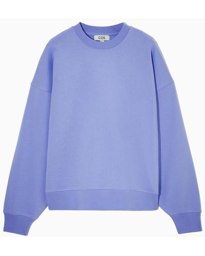 COS Lockeres Sweatshirt - Blau