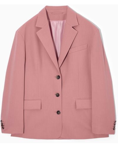 COS Oversized Wool Blazer - Pink
