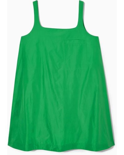 COS Contrast-panel Mini Dress - Green