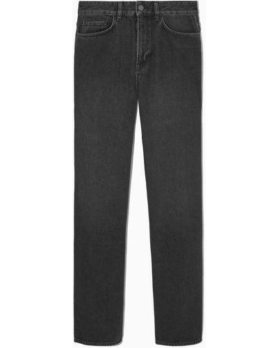 COS Straight-leg Loose-fit Extra-long Jeans - Black