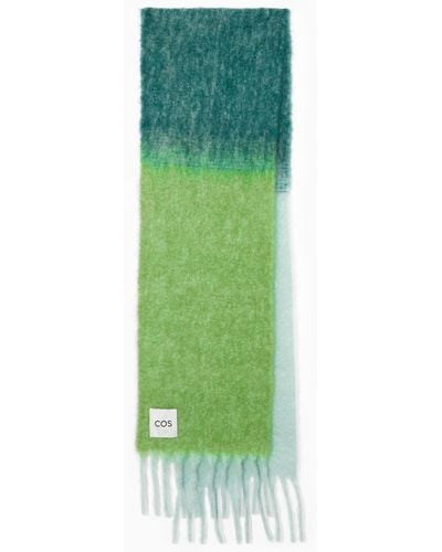 COS Oversized Mohair-blend Scarf - Green