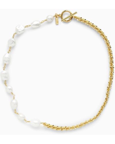 COS Freshwater Pearl Necklace - Metallic