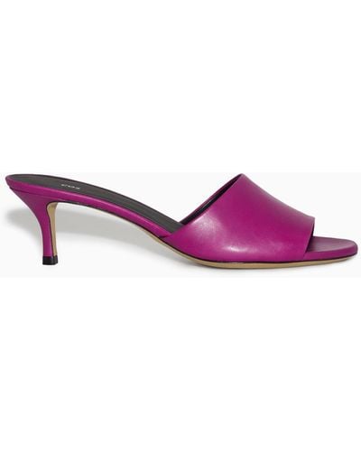 COS Leather Mules - Purple