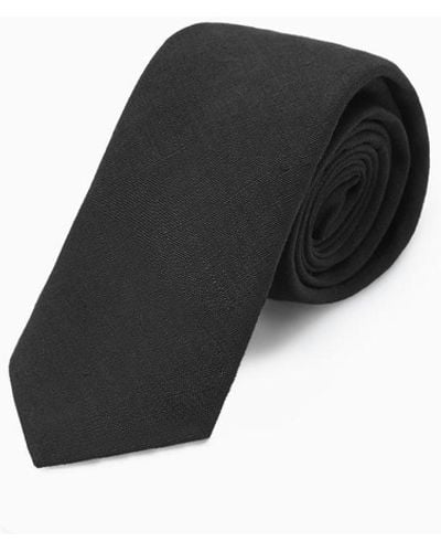 COS Linen Tie - Black