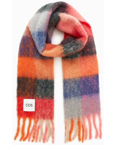 COS Oversized Mohair-blend Scarf - Red