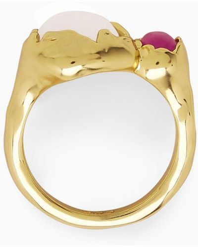 COS Semi-precious Stone Pinky Ring - Metallic
