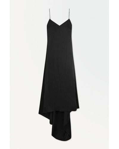 COS The V-neck Linen Maxi Dress - Black