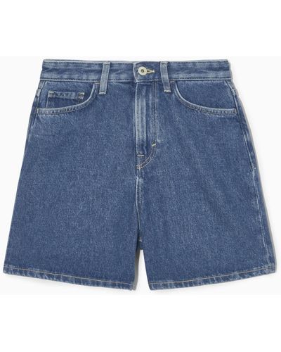 COS Relaxed-fit Denim Shorts - Blue