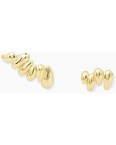 COS Mismatched Climber Stud Earrings - Metallic
