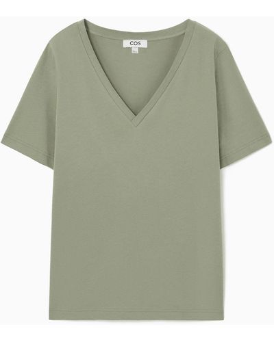 COS 24/7 V-neck T-shirt - Green