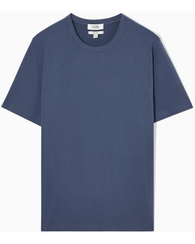 COS Brushed Lightweight T-shirt - Blue