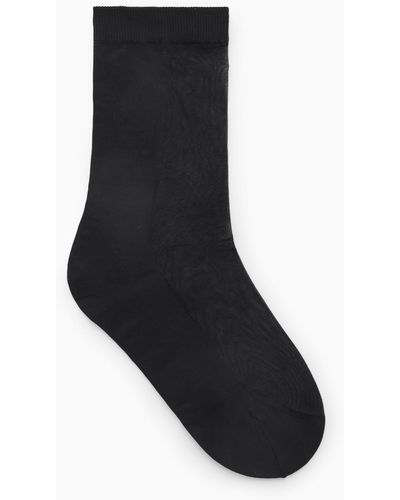 COS Sheer-panel Socks - Black