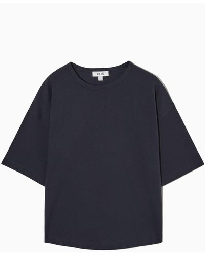 COS Relaxed-fit A-line T-shirt - Blue