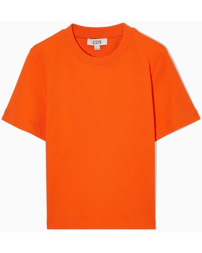 COS Schlichtes T-shirt - Orange