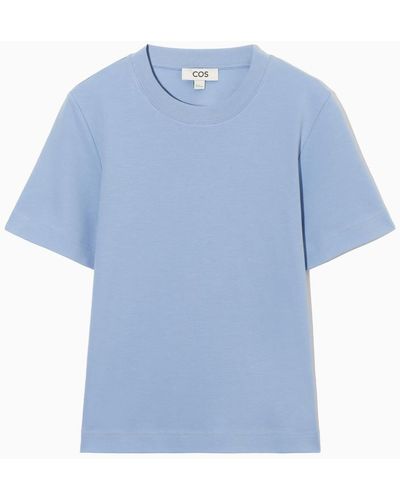 COS Schlichtes T-shirt - Blau