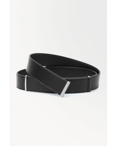COS The Leather Slider Belt - Black