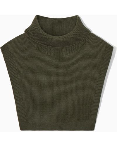 COS Wool Rollneck Collar - Green