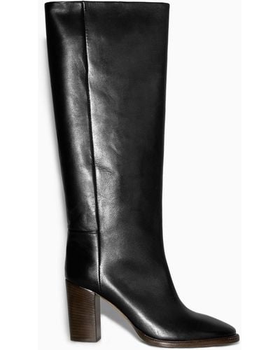 COS Knee-high Leather Boots - Black